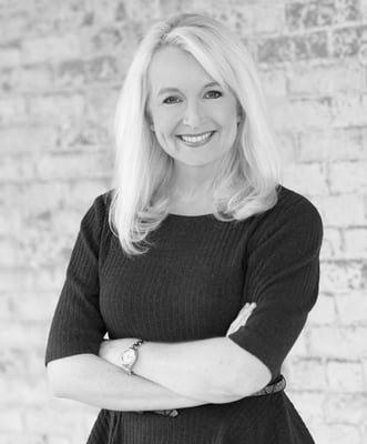 Heather black and white headshot Cropped